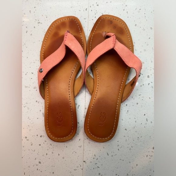 Ugg Women’s Tuolumne Coral Thong Flat Sandals - Picture 2 of 8